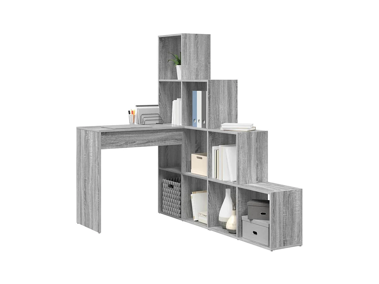 Bureau d'angle Sonoma gris 101.5 x 149.5 x 149.5 cm