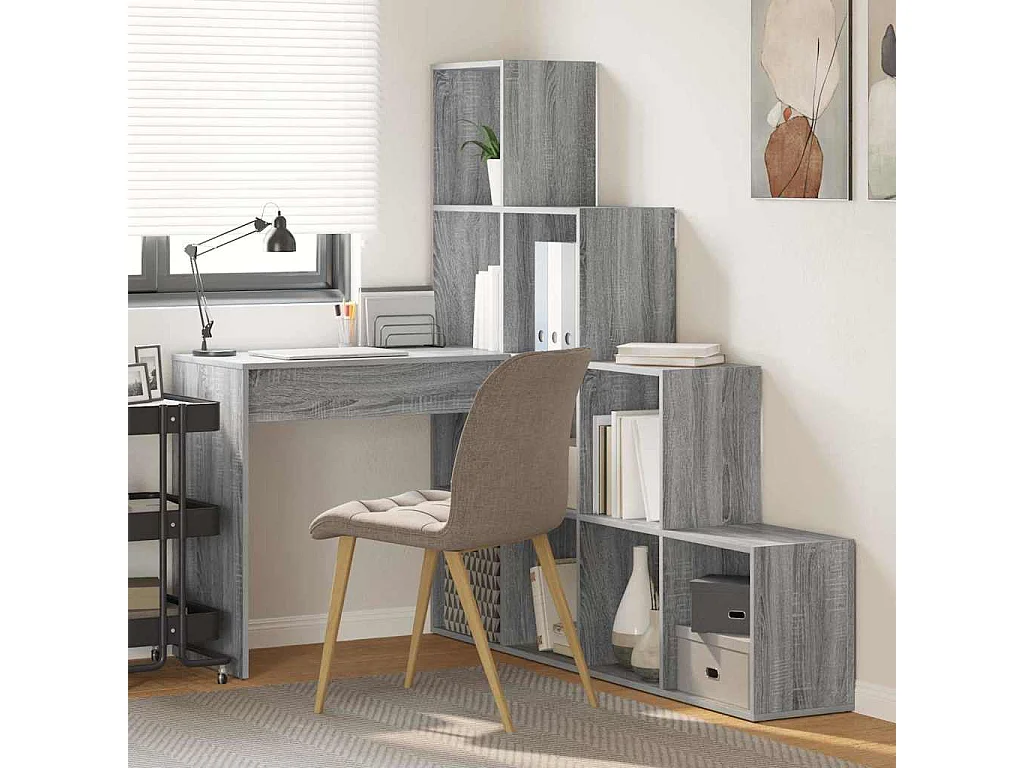 Bureau d'angle Sonoma gris 101.5 x 149.5 x 149.5 cm