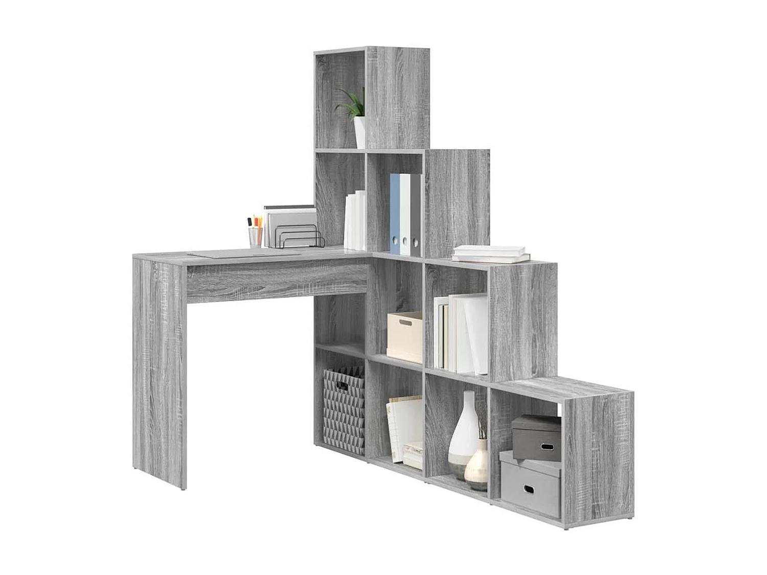 Bureau d'angle Sonoma gris 101.5 x 149.5 x 149.5 cm