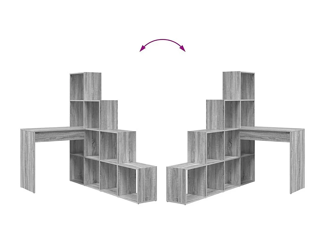 Bureau d'angle Sonoma gris 101.5 x 149.5 x 149.5 cm