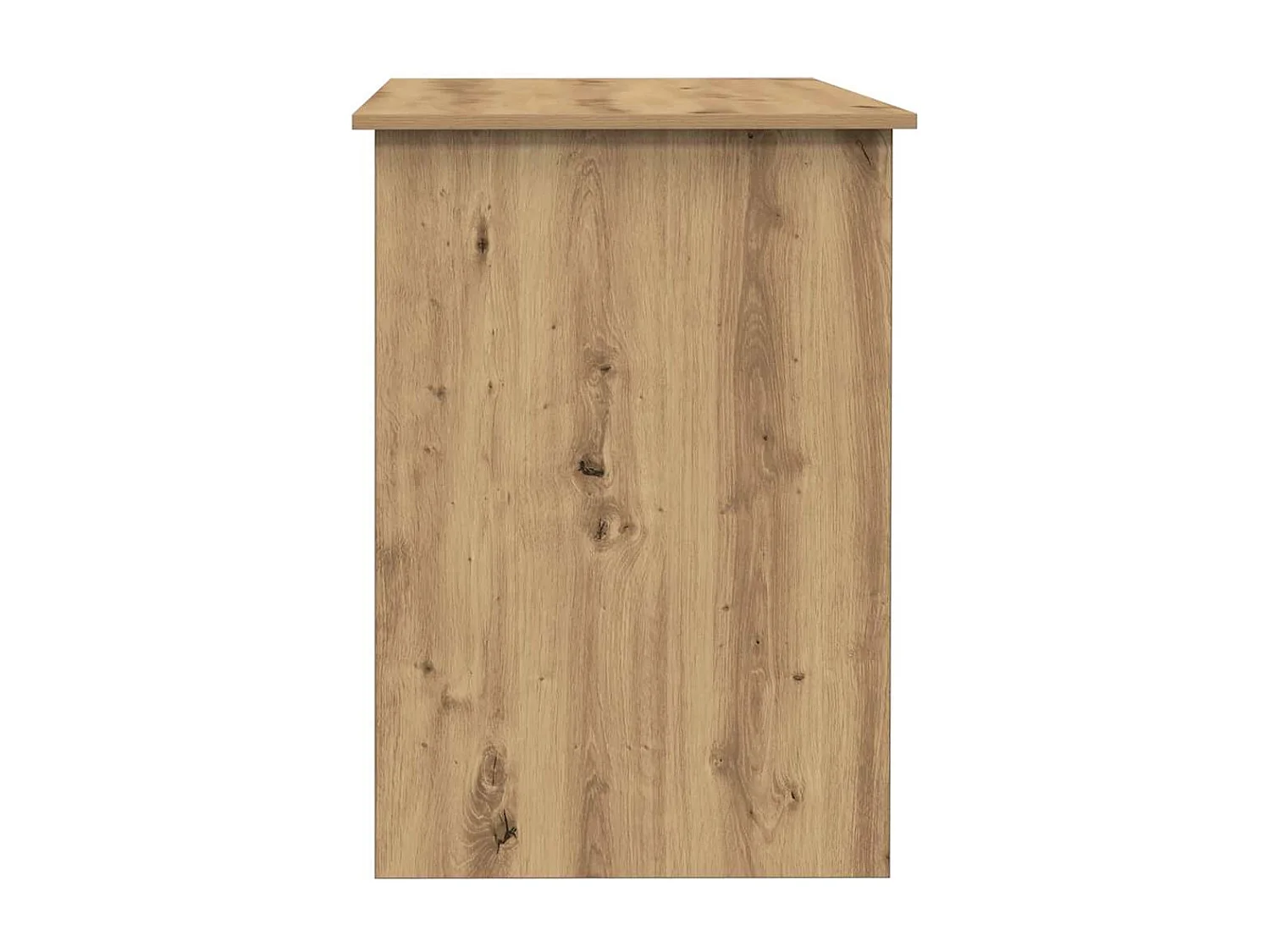 Bureau chêne artisanal 100x55x75 cm bois d'ingénierie