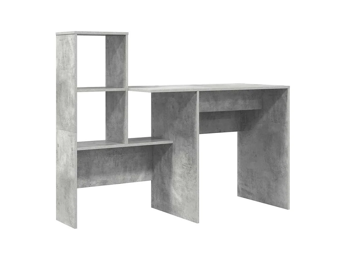 Bureau Gris béton 131,5 x 50 x 106,5 cm Bois d'ingénierie