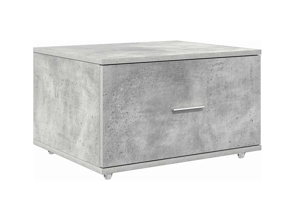Bureau Gris béton 131,5 x 50 x 106,5 cm Bois d'ingénierie
