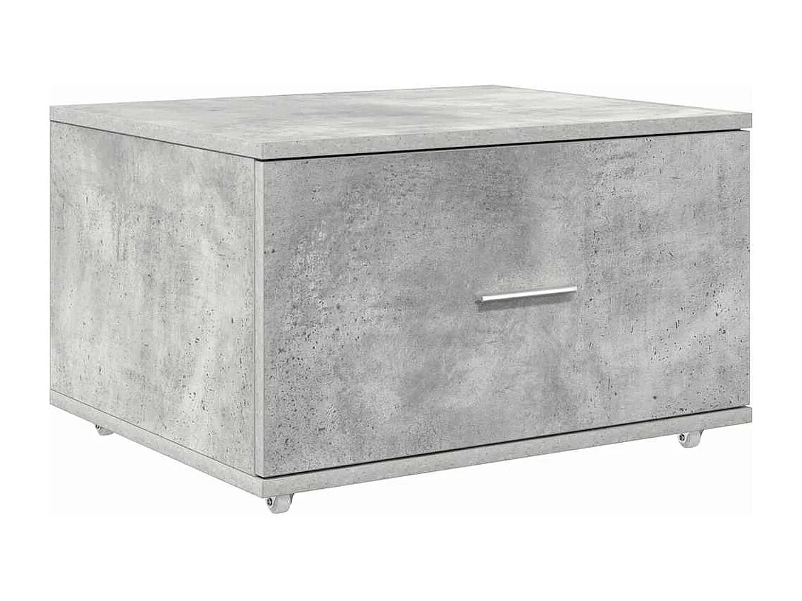 Bureau Gris béton 131,5 x 50 x 106,5 cm Bois d'ingénierie