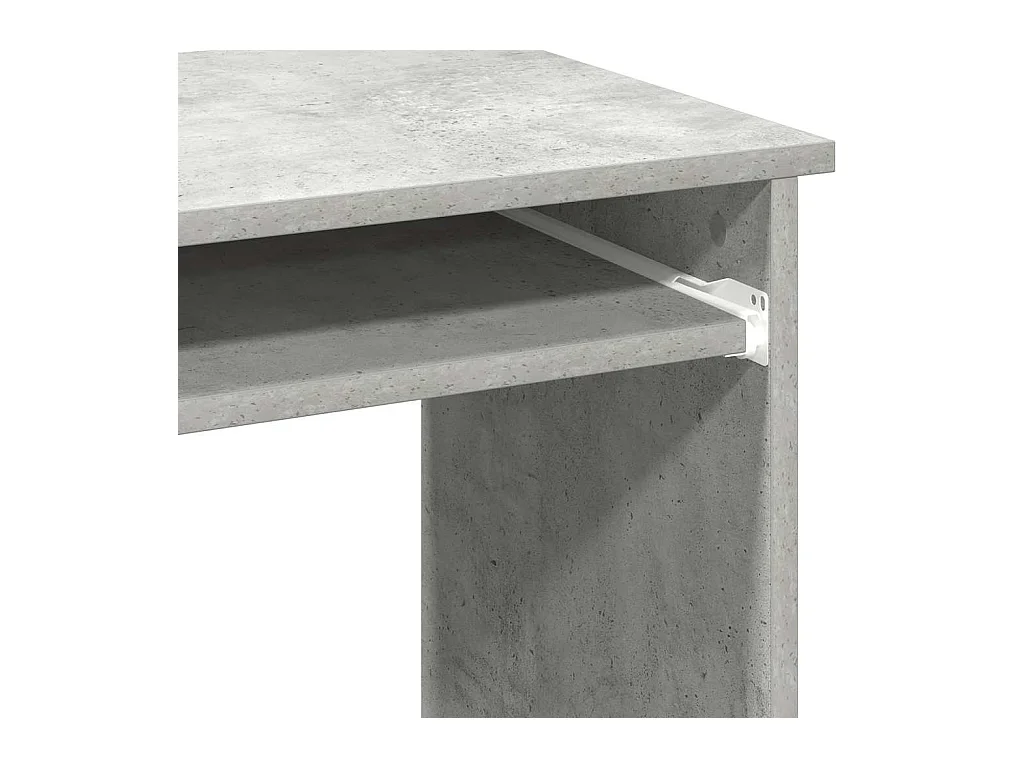Bureau avec étagères gris béton 84x40x78 cm bois d'ingénierie