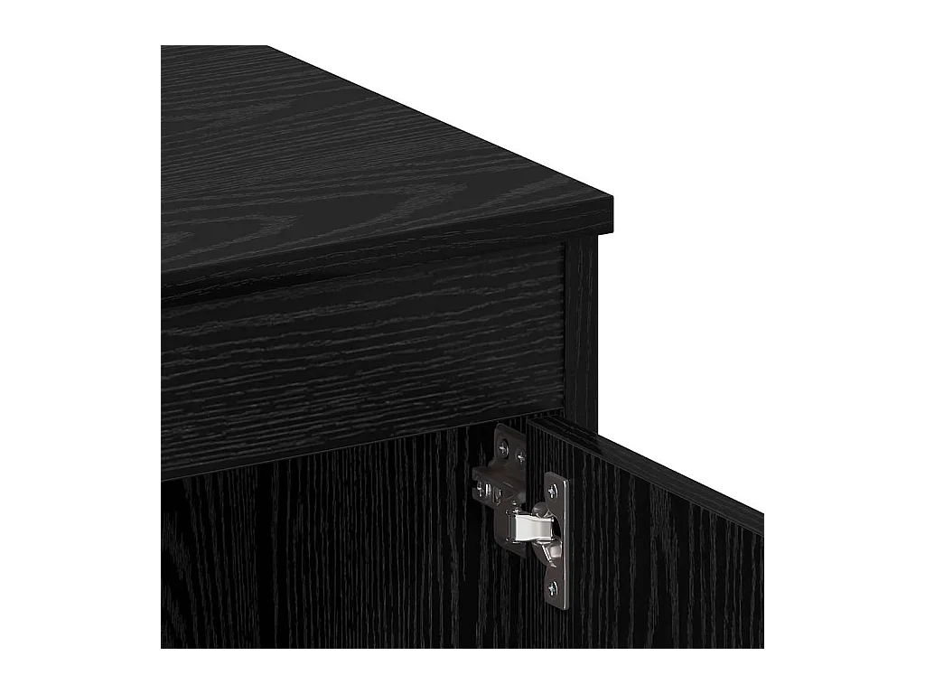 Bureau avec porte Chêne noir 140 x 50 x 76 cm Bois d'ingénierie