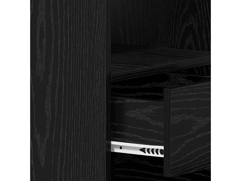 Bureau avec porte Chêne noir 140 x 50 x 76 cm Bois d'ingénierie