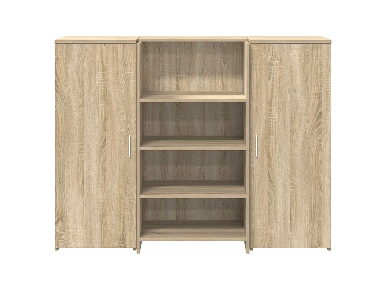 Bureau réception chêne sonoma 135x50x103,5 cm bois d'ingénierie