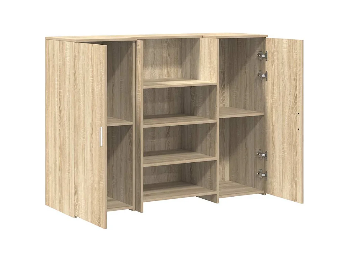 Bureau réception chêne sonoma 135x50x103,5 cm bois d'ingénierie