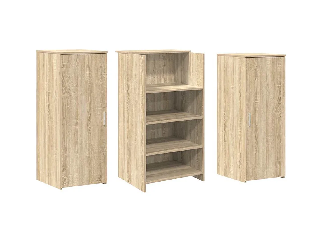 Bureau réception chêne sonoma 135x50x103,5 cm bois d'ingénierie