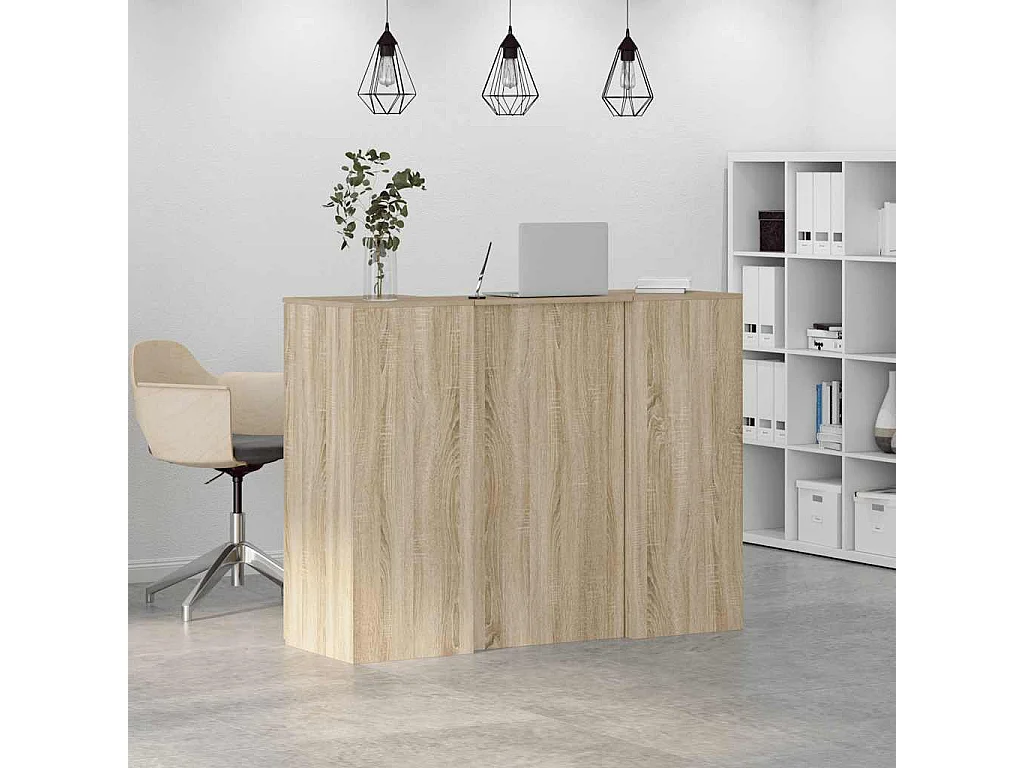 Mostrador de recepción roble sonoma 135x50x103,5 cm