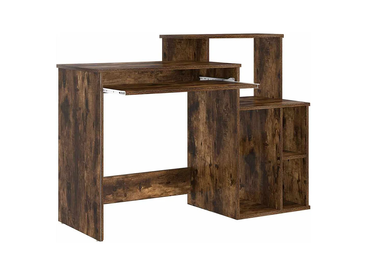 Bureau avec Rangement Chêne fumé 120.5 x 44 x 88.5 cm