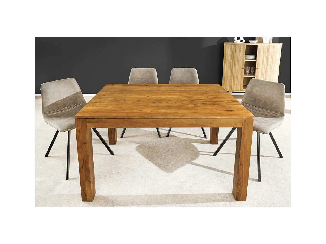 Table de salle à manger extensible MELBO bois naturel