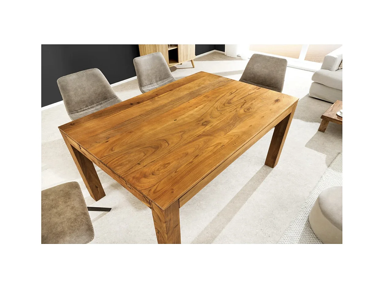 Table de salle à manger extensible MELBO bois naturel