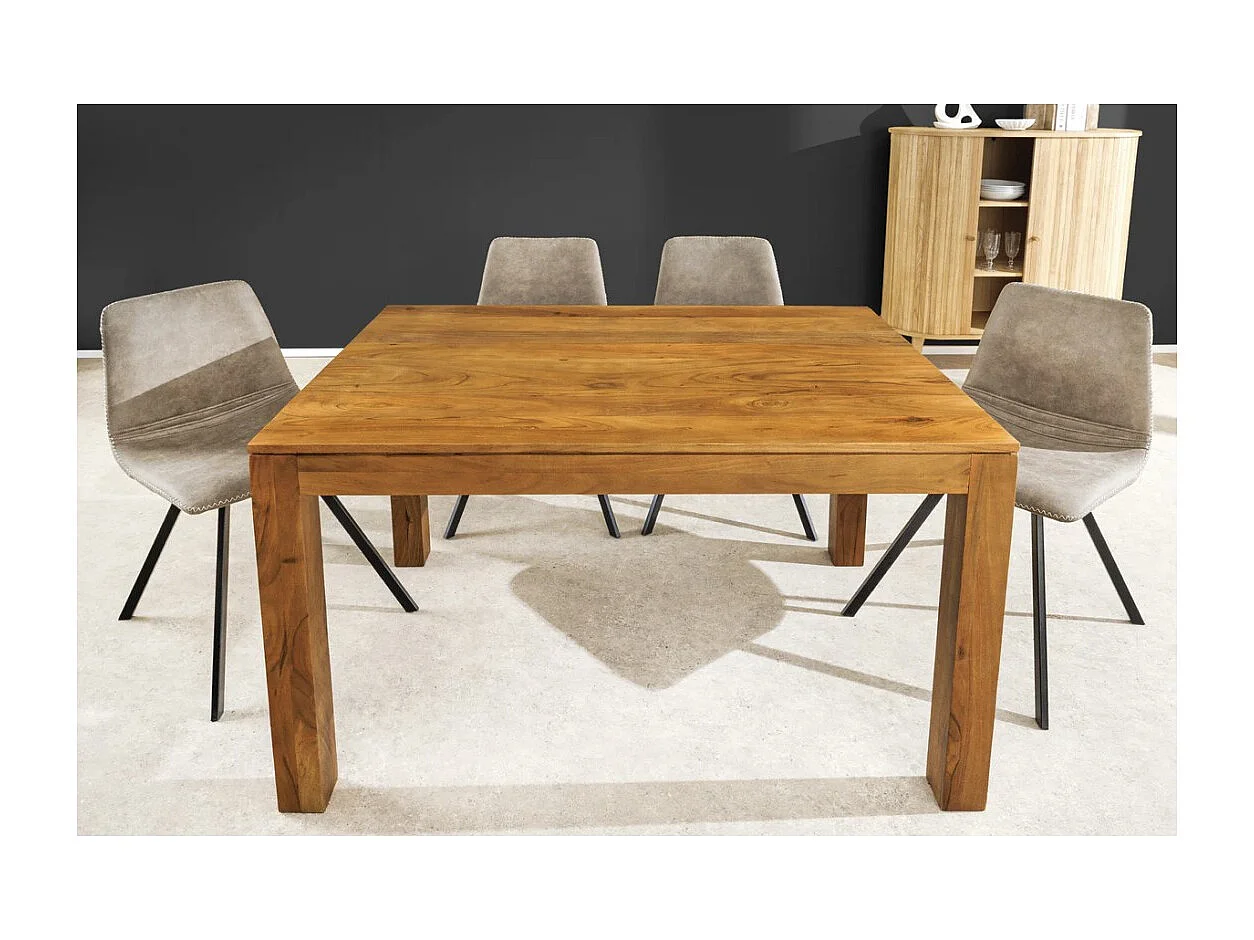 Table de salle à manger extensible MELBO bois naturel