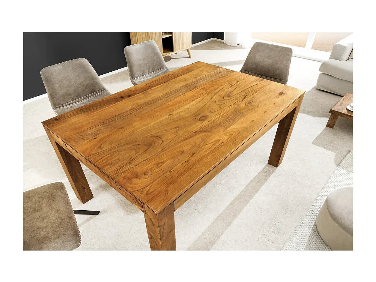 Table de salle à manger extensible MELBO bois naturel