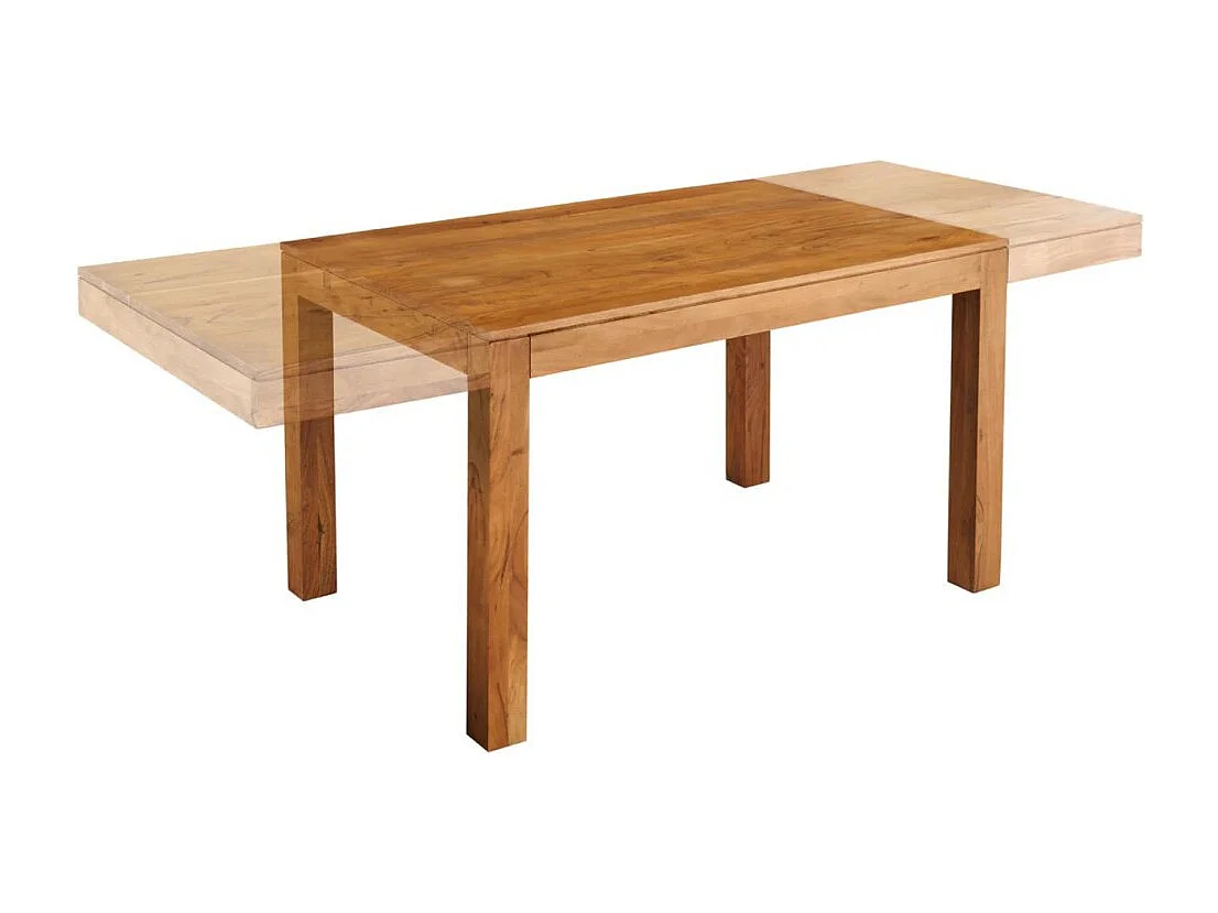 Table de salle à manger extensible MELBO bois naturel