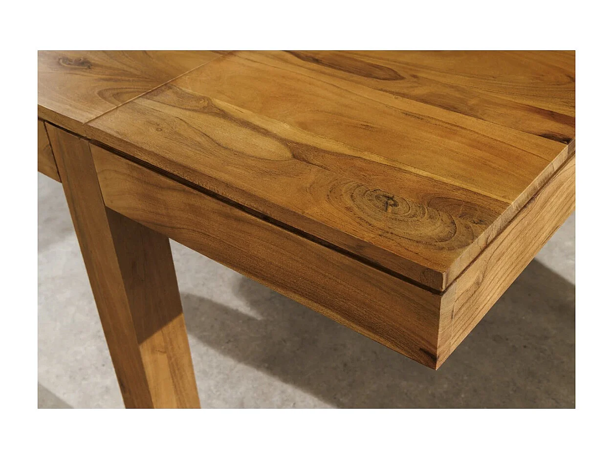 Table de salle à manger extensible MELBO bois naturel