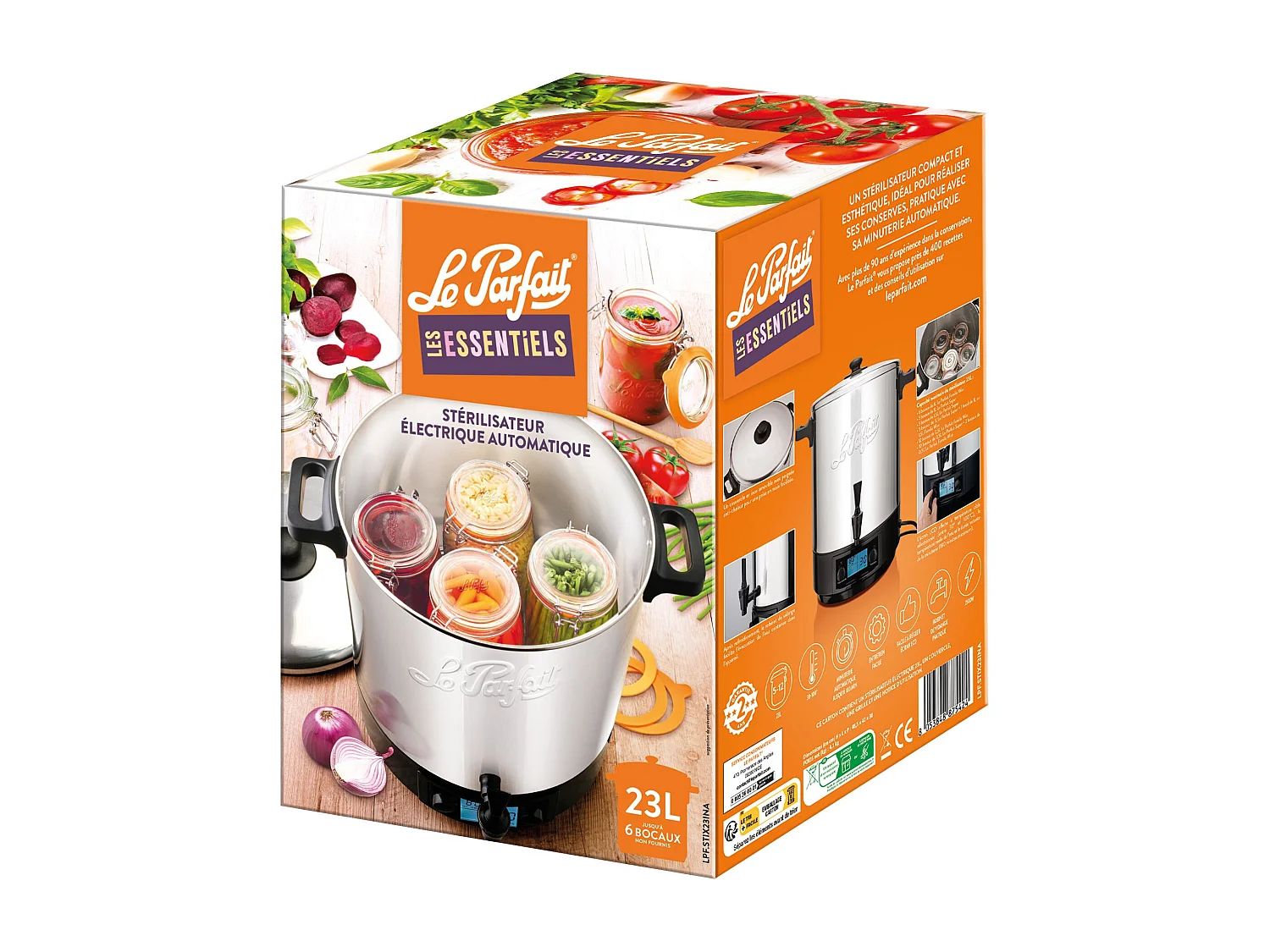 Le Parfait - Sterilisateur Electrique Et Automatique 23l En Acier Inoxydable