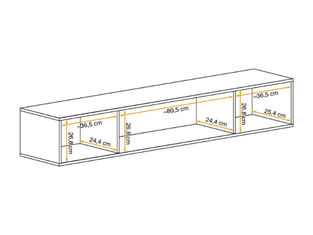 Vitrine horizontale FLY cachemire – 1 porte partiellement vitrée avec LED