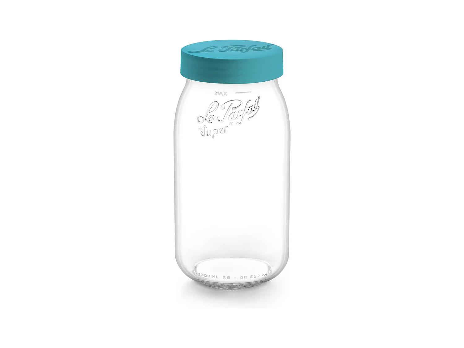 Le Parfait - Bocal Color A Vis 2l En Verre Avec Couvercle Bleu Clair