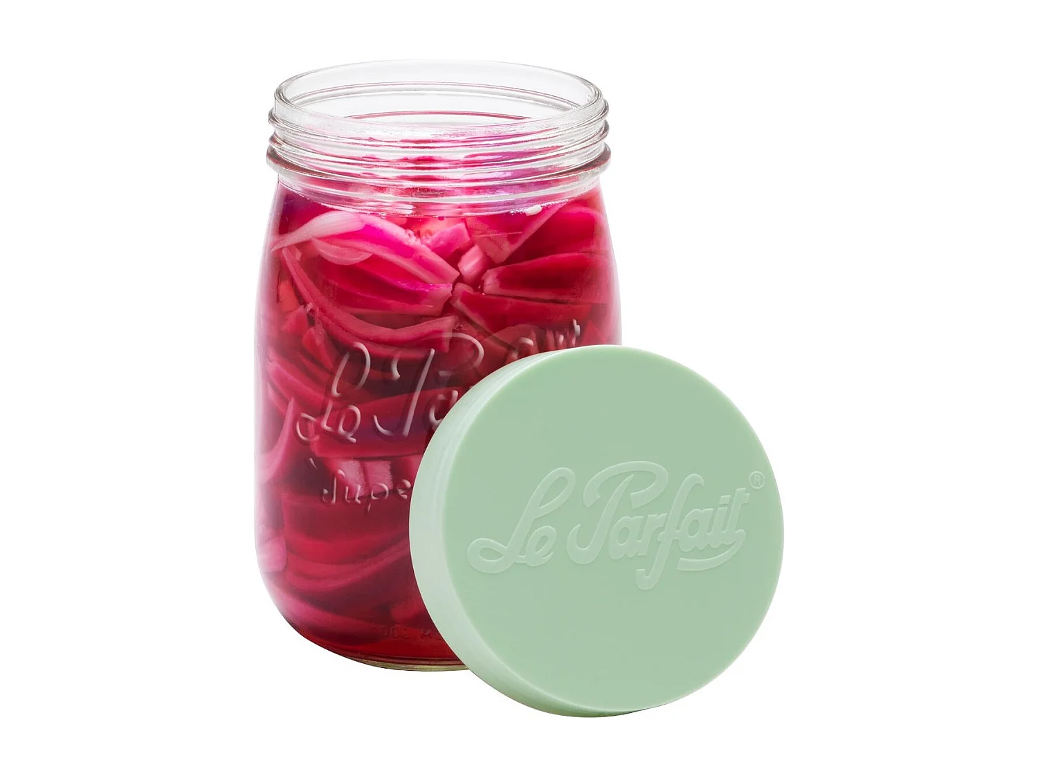 Le Parfait - Bocal Color A Vis 1l En Verre Avec Couvercle Vert Clair