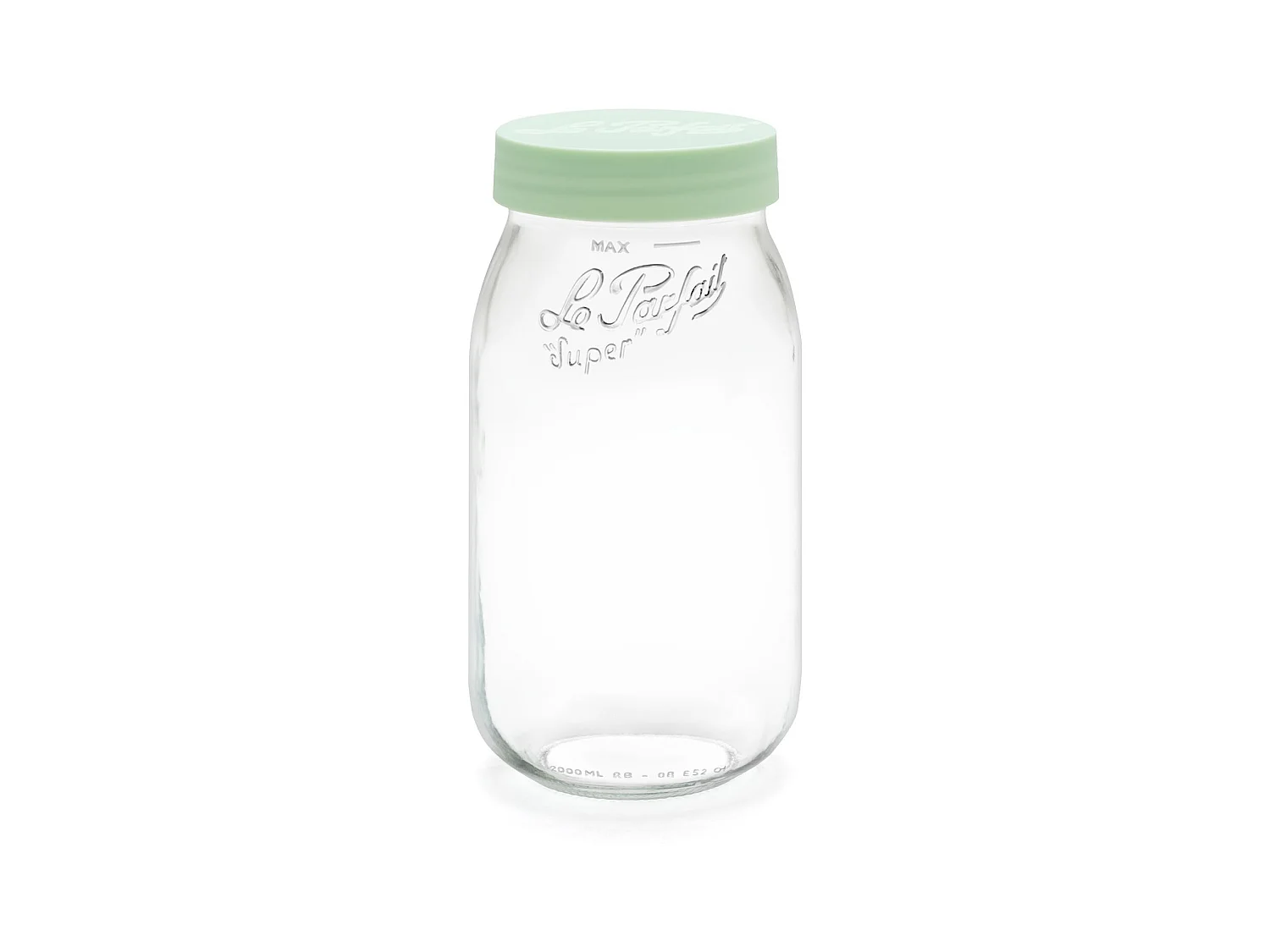 Le Parfait - Bocal Color A Vis 2l En Verre Avec Couvercle Vert Clair