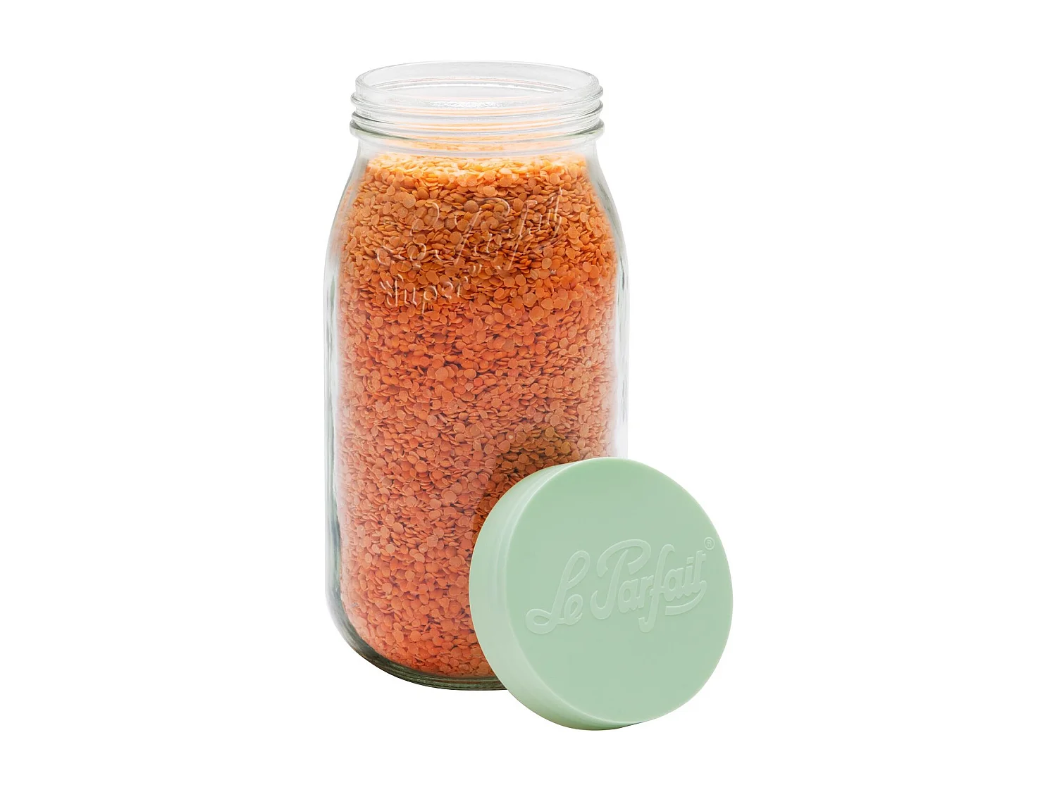 Le Parfait - Bocal Color A Vis 2l En Verre Avec Couvercle Vert Clair