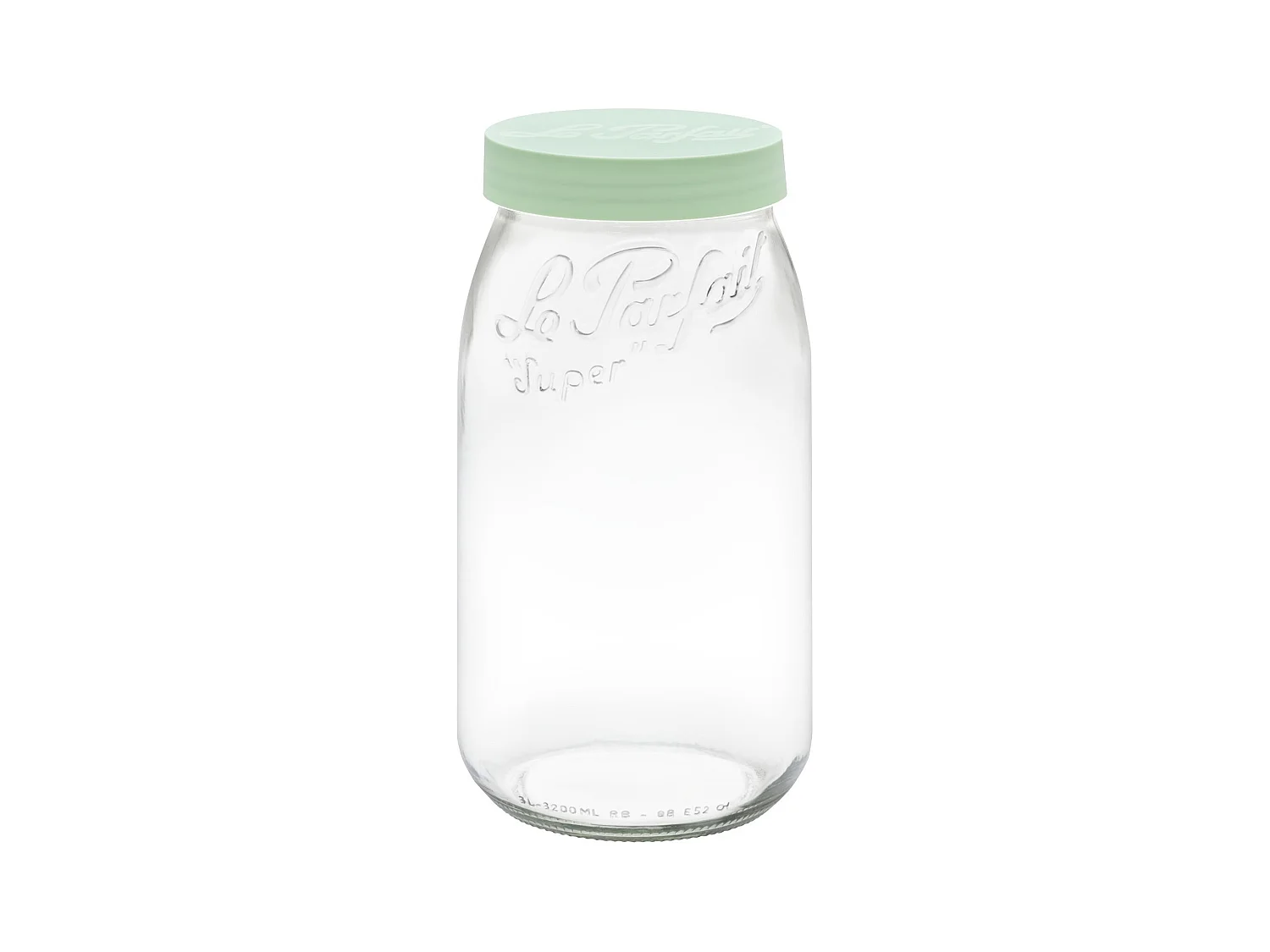 Le Parfait - Bocal Color A Vis 3l En Verre Avec Couvercle Vert Clair