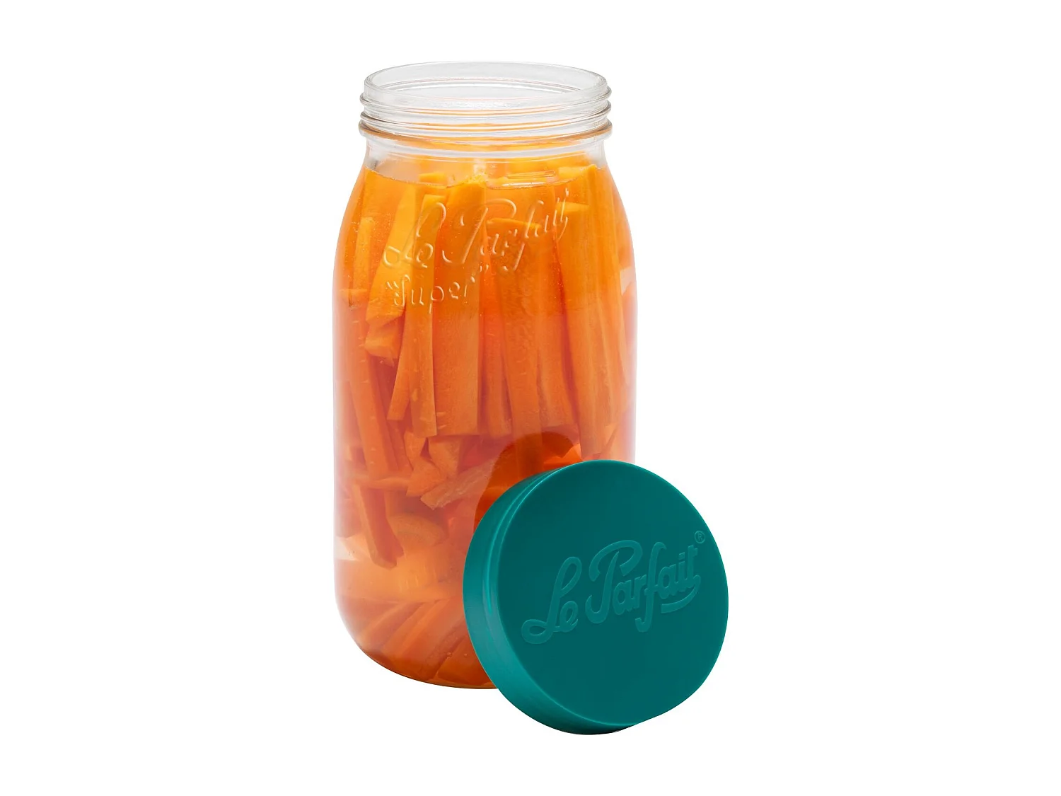 Le Parfait - Bocal Color A Vis 2l En Verre Avec Couvercle Vert Sapin