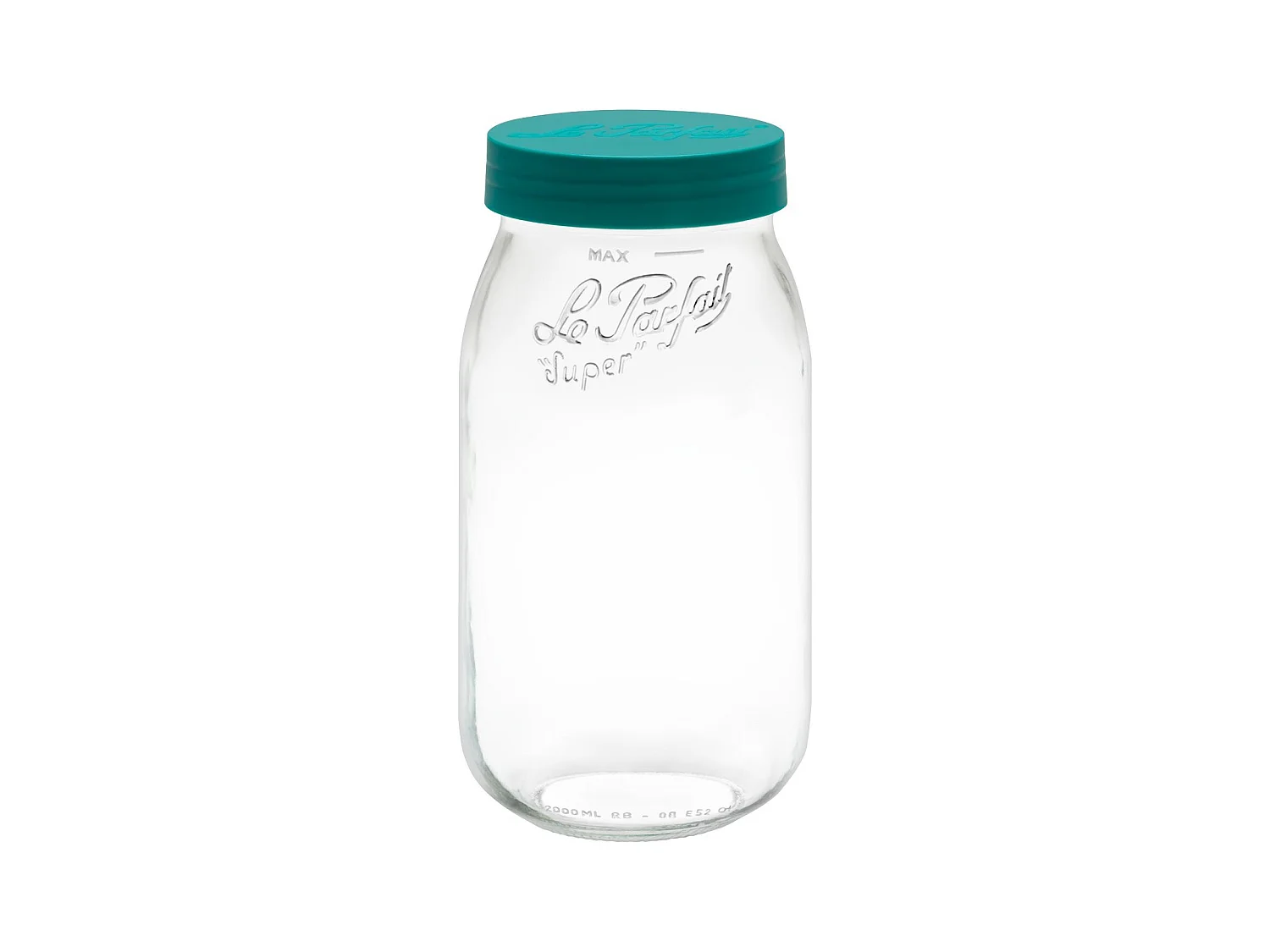 Le Parfait - Bocal Color A Vis 2l En Verre Avec Couvercle Vert Sapin