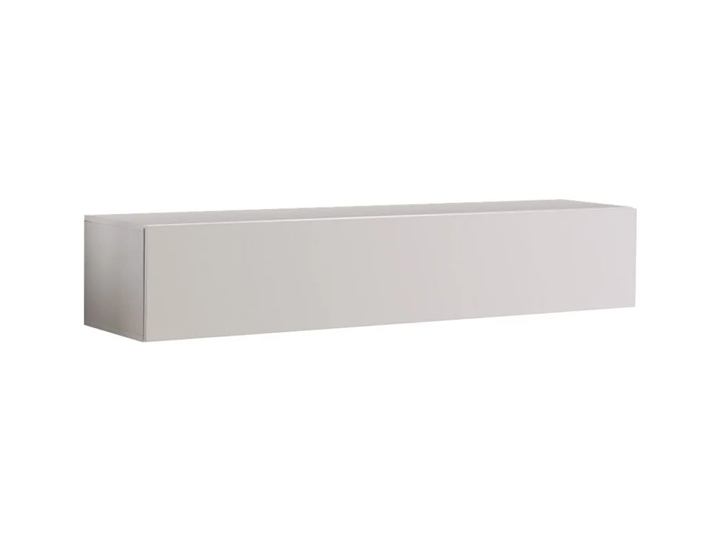 Meuble TV FLY – Cachemire mat – 3 niches fermées avec abattant