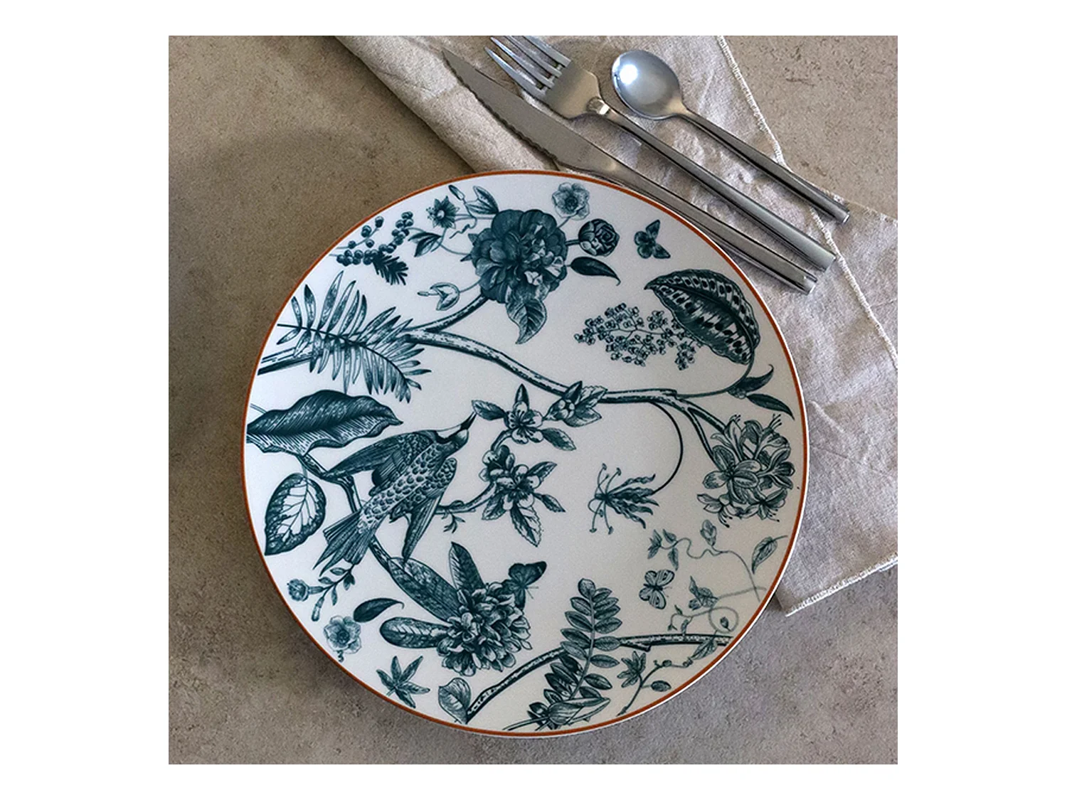 Novastyl - Lot 36 Assiettes Botanic En Porcelaine