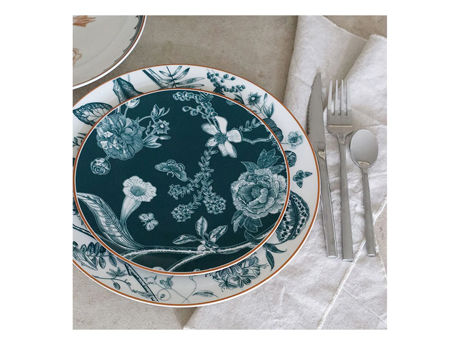 Novastyl - Lot 36 Assiettes Botanic En Porcelaine