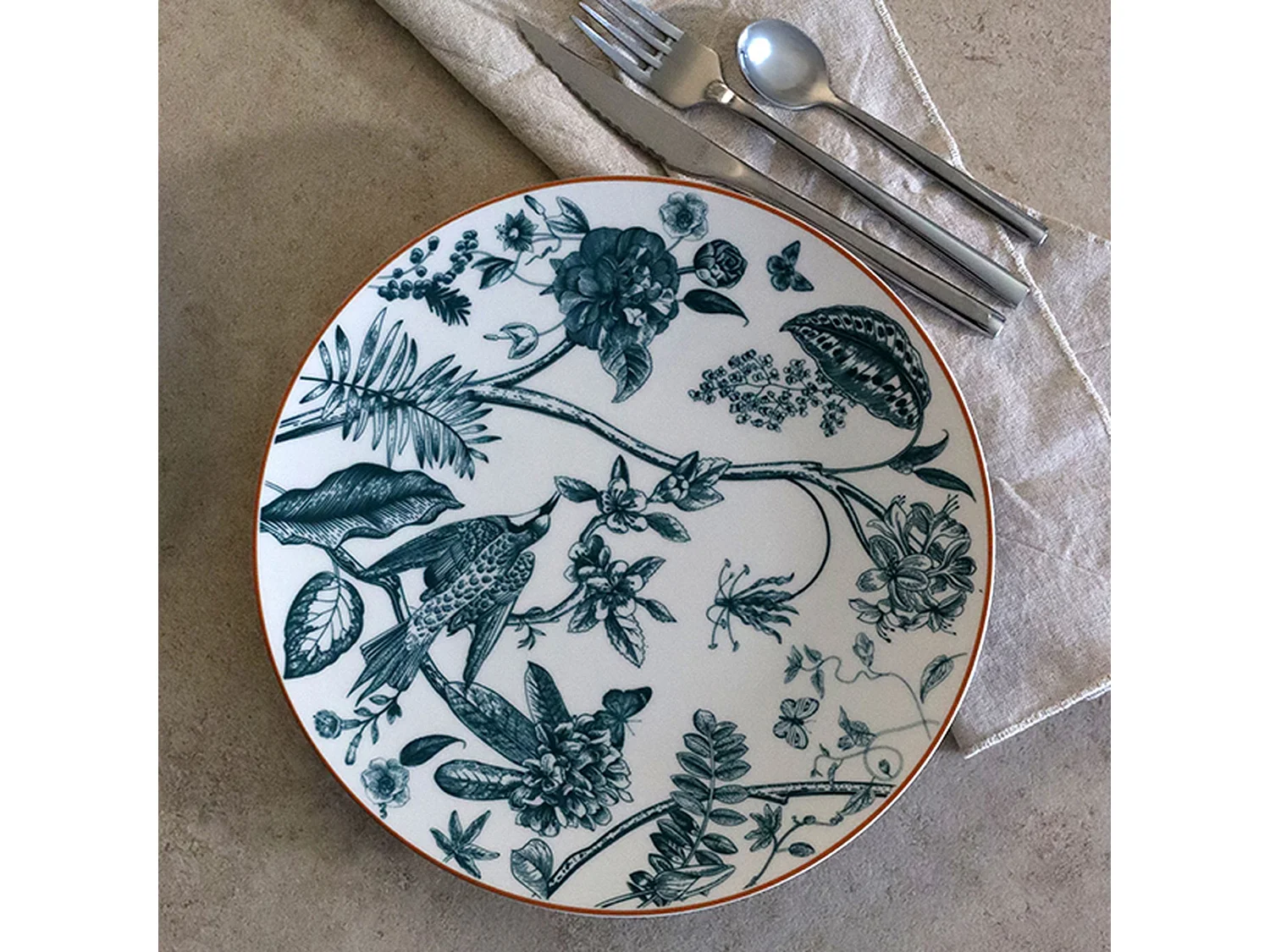 Novastyl - Lot 36 Assiettes Botanic En Porcelaine