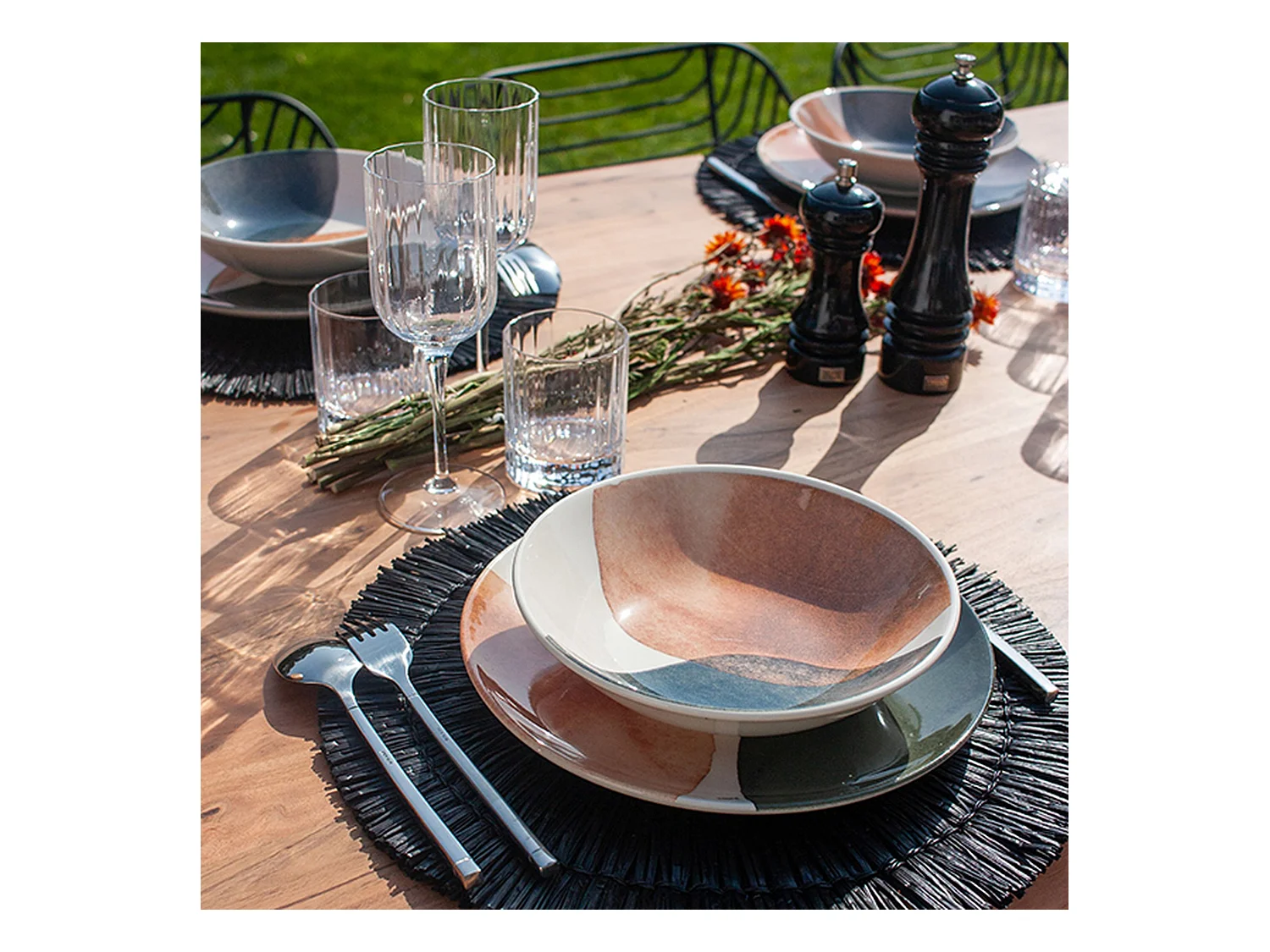 Novastyl - Lot 36 Assiettes Gaia En Gres