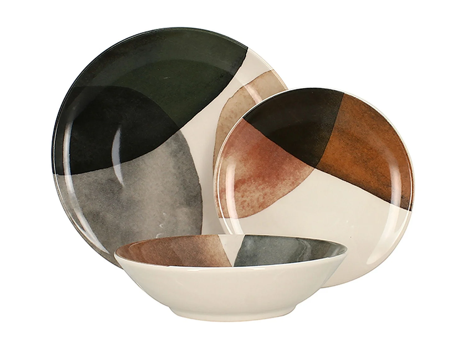 Novastyl - Lot 36 Assiettes Gaia En Gres