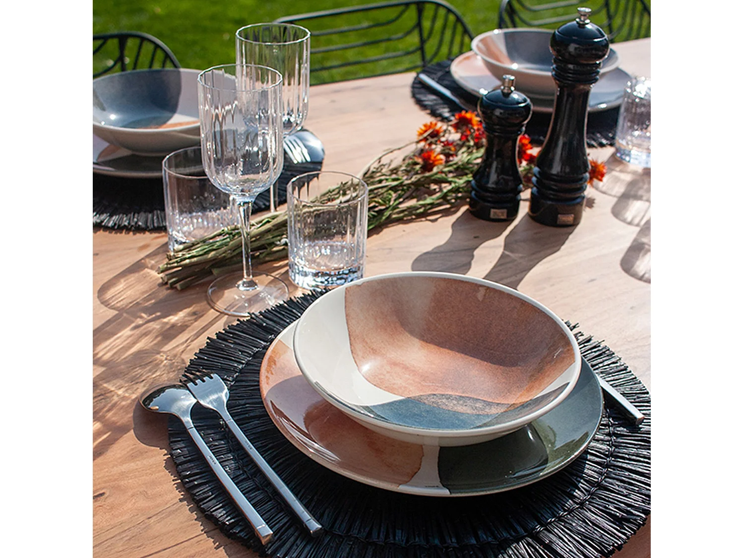 Novastyl - Lot 36 Assiettes Gaia En Gres