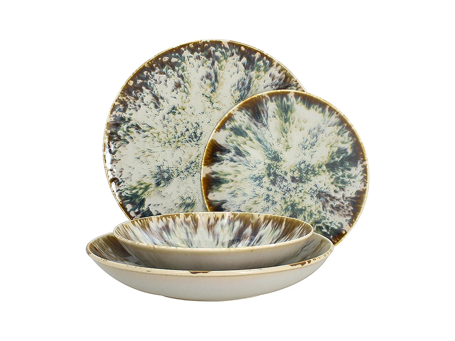 Novastyl - Lot 48 Assiettes Maka En Porcelaine