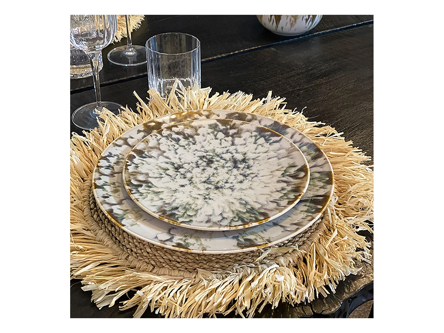 Novastyl - Lot 48 Assiettes Maka En Porcelaine