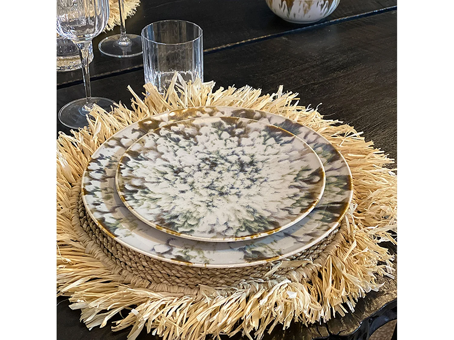 Novastyl - Lot 48 Assiettes Maka En Porcelaine