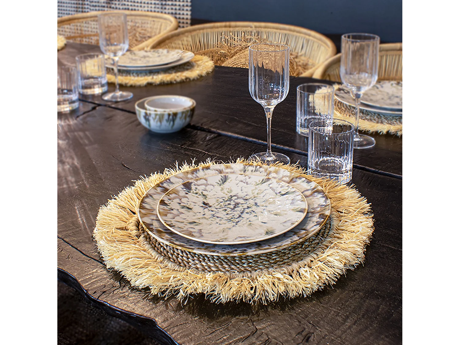 Novastyl - Lot 48 Assiettes Maka En Porcelaine