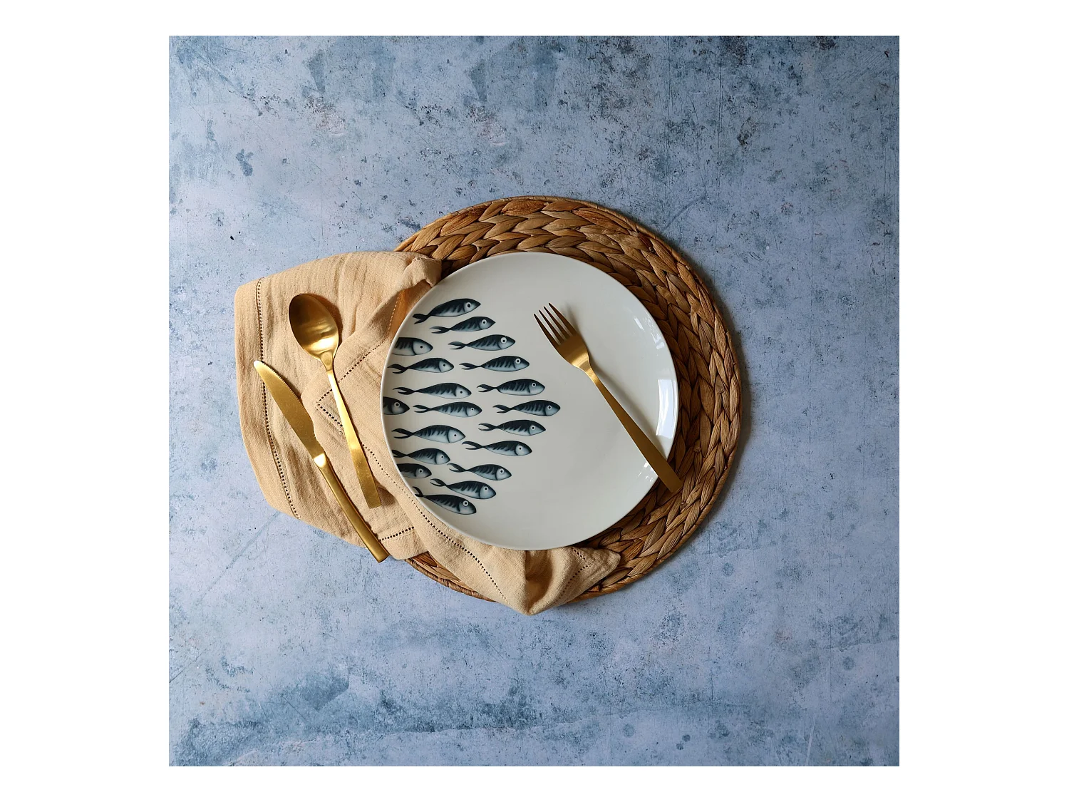 Novastyl - Lot 60 Assiettes Pescare En Porcelaine