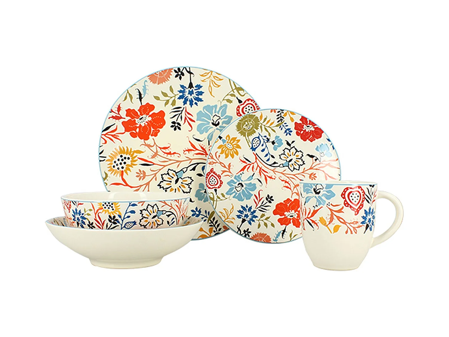 Novastyl - Lot 60 Pieces Jaipur En Gres