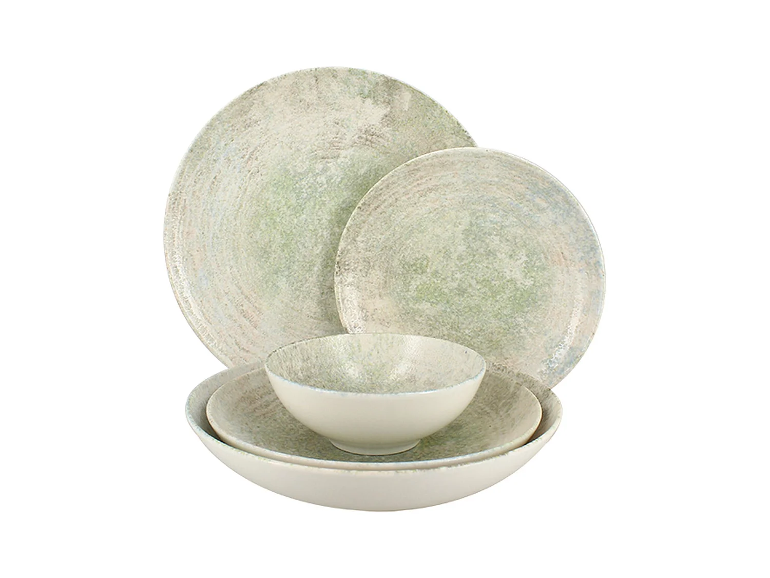 Novastyl - Lot 60 Assiettes Natura En Porcelaine