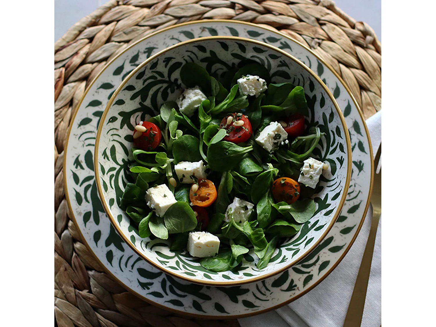 Novastyl - Lot 48 Assiettes Heracleee Vert En Gres Vert