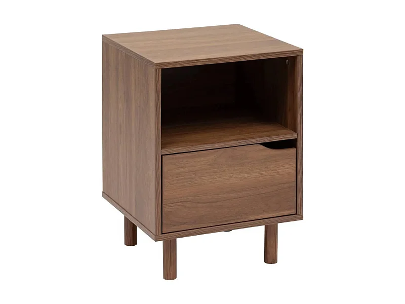 Table de Chevet 2 Cases "Slidy" 57cm Marron