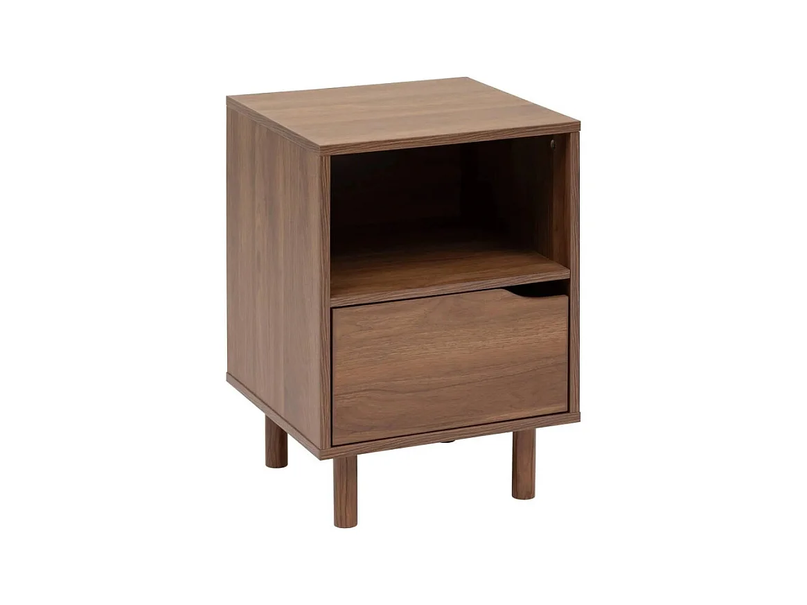 Table de Chevet 2 Cases "Slidy" 57cm Marron