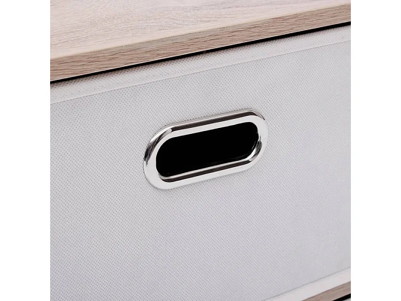 Commode 2 Tiroirs Paniers "Dress Up" 50cm Beige