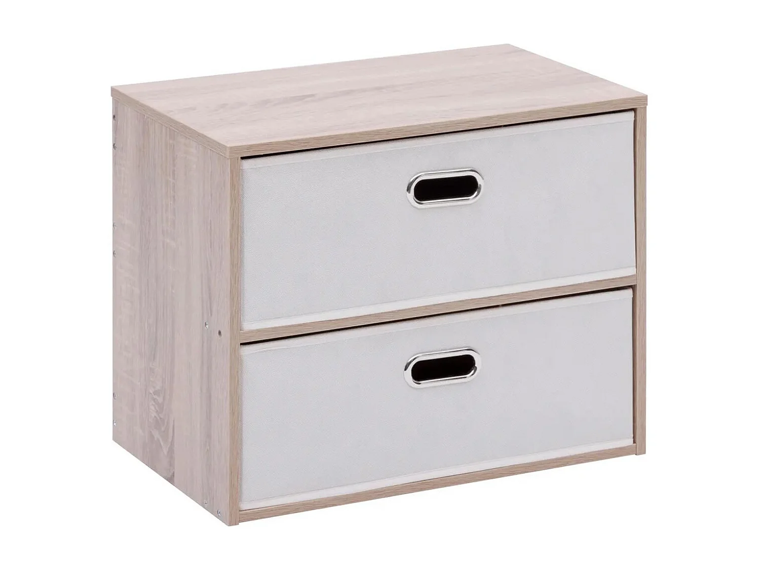 Commode 2 Tiroirs Paniers "Dress Up" 50cm Beige